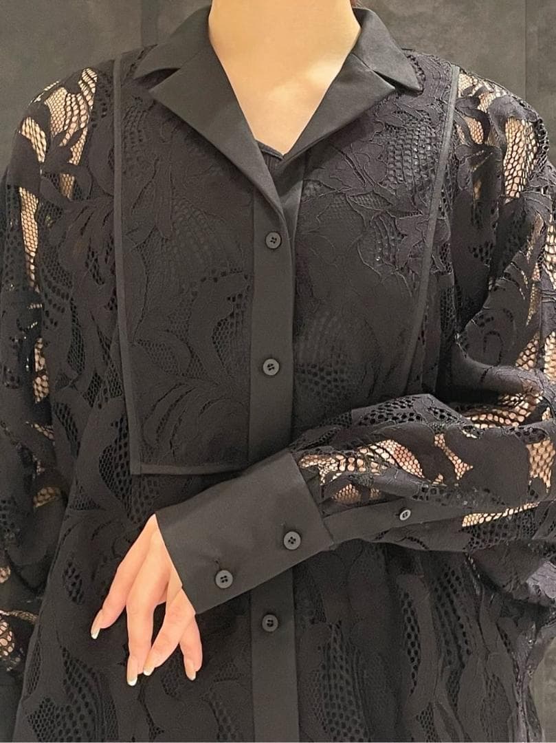 DialaADORE 57,200円24S/S ボタニカルレースブラウス