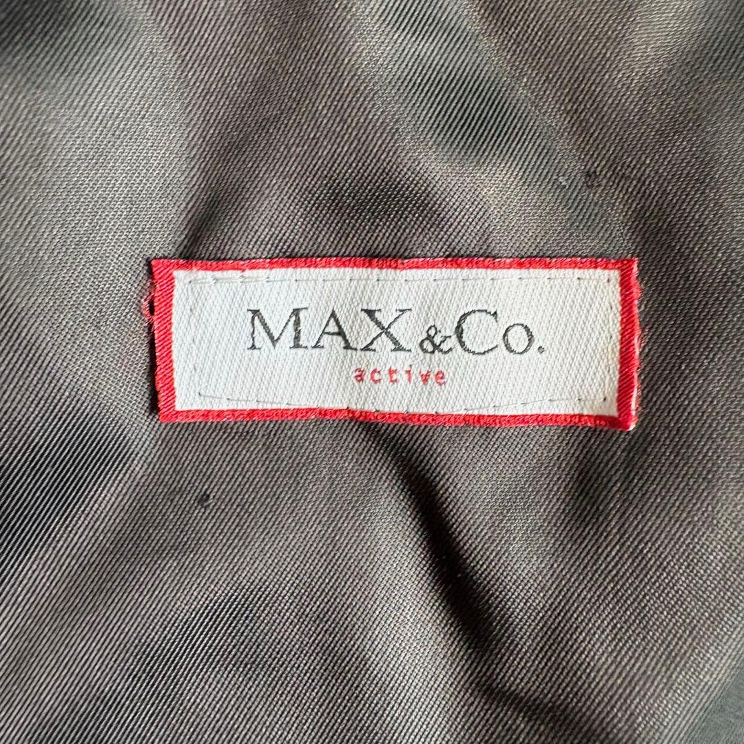 Max Mara ラムレザー ジップジャケット 黒 42 美シルエット シングル