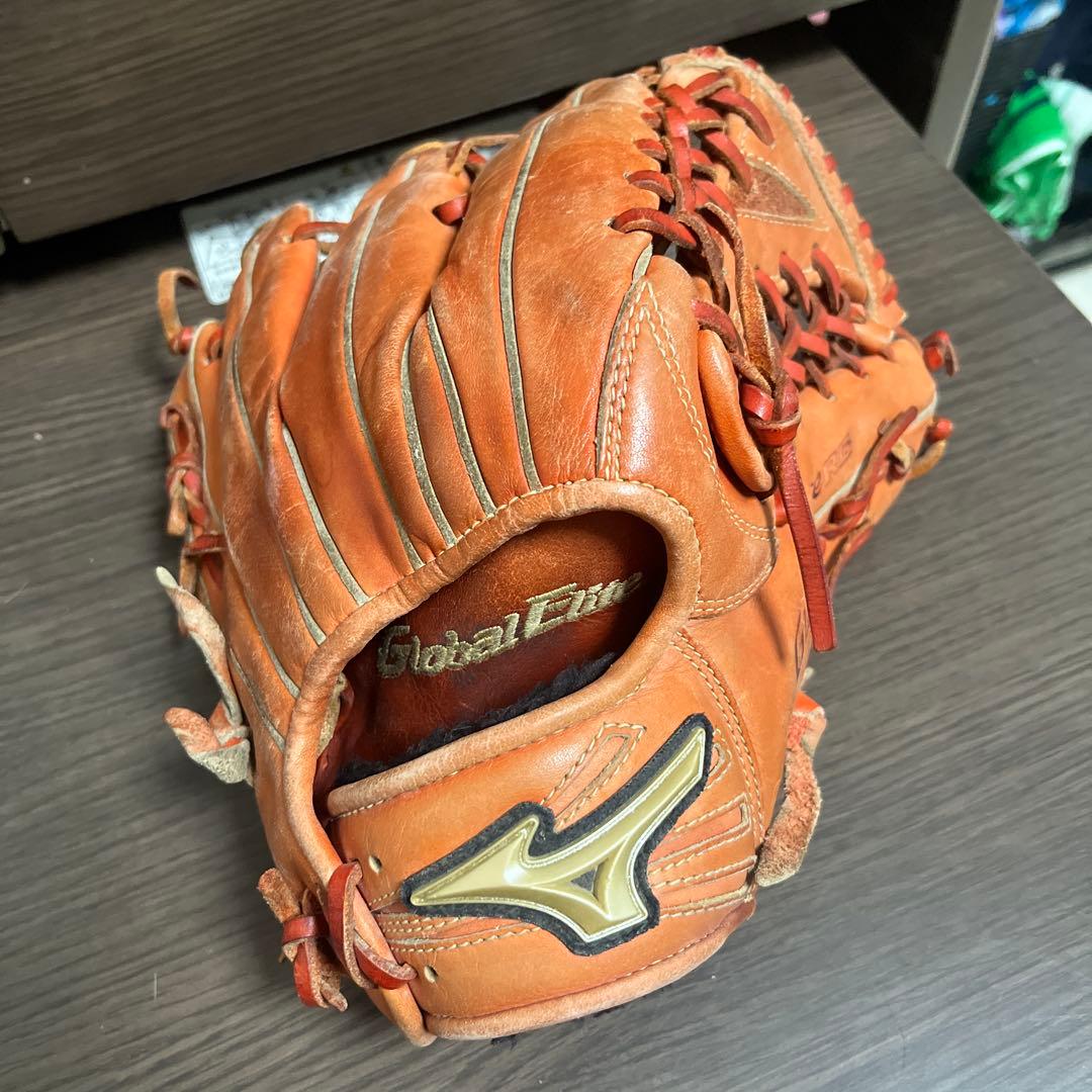Mizuno Global Elite RG 軟式グローブ オレンジ