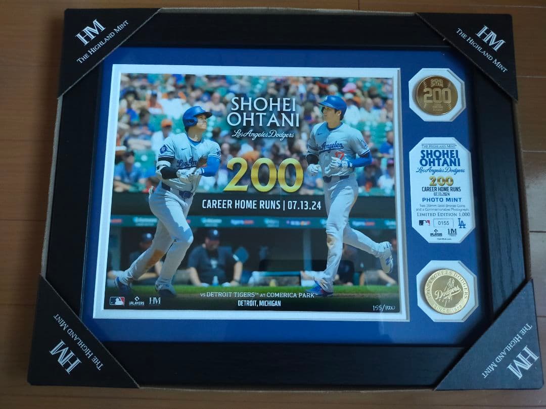 大谷翔平 ドジャース 200キャリアホームラン記念 フォトミント155/1000
