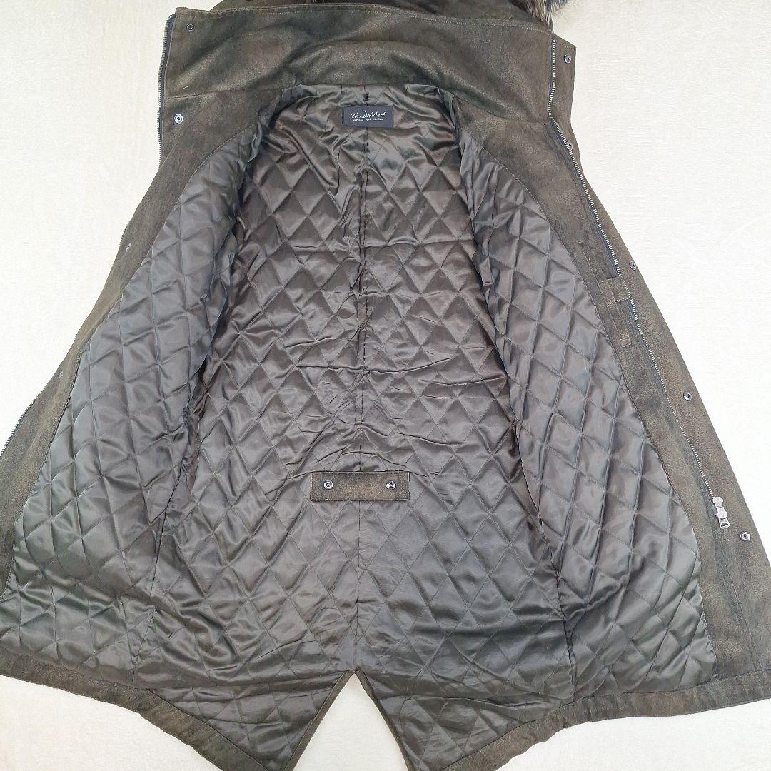 美品✨トルネードマート　モッズコート　スウェード調　ディープグリーン　L