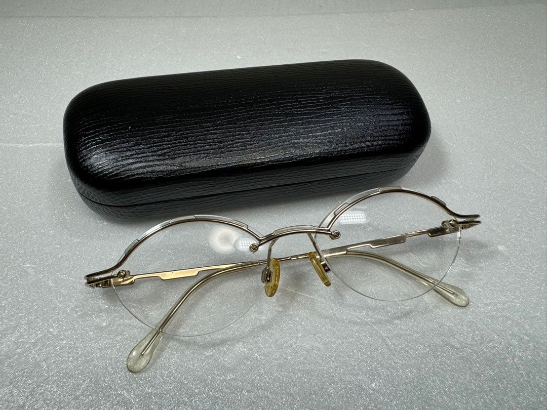 CAZAL ビンテージ　眼鏡　伊達メガネ　ツーポイント　カザール