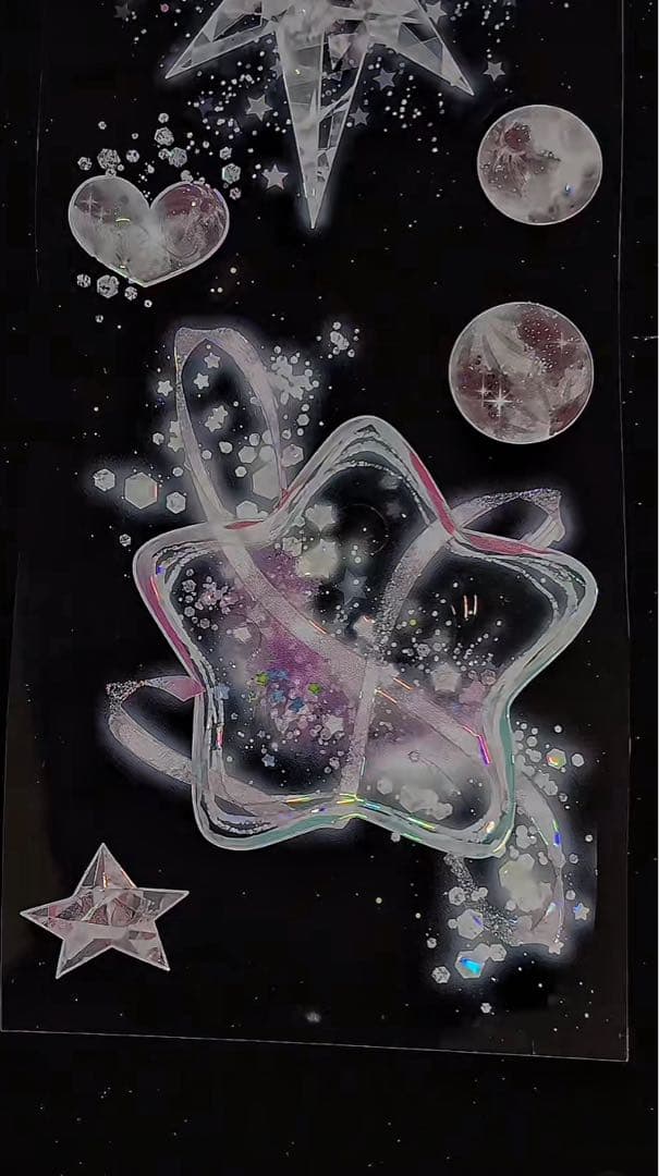 【9461】海外　マステ　3/5/巻　貝殻光マスキングテープ　惑星　ピンク装飾系