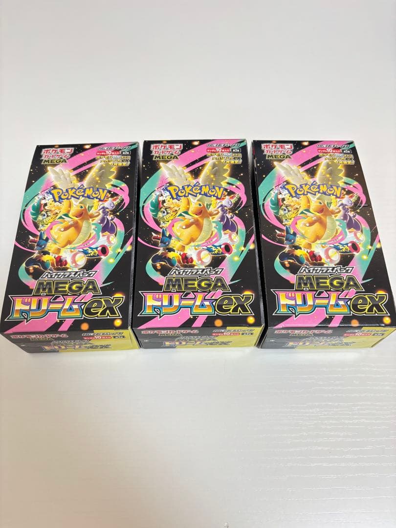 ポケモンカード メガドリームex 3box シュリンクなし