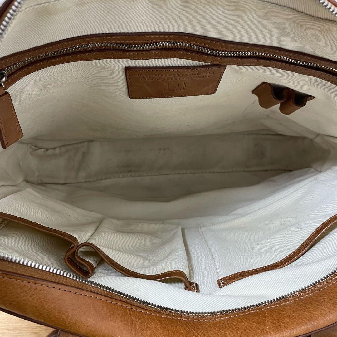 ダンヒル　ビジネスバッグ　ブリーフケース　キャメル　レザー　L3J381T