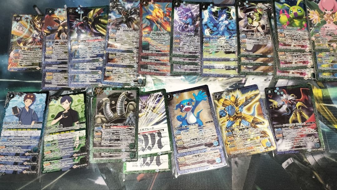 青緑デジモン　スリーブ付