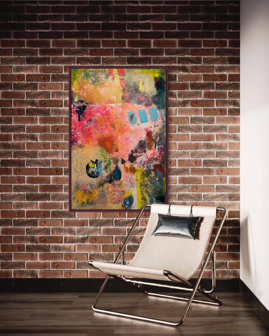 アクリル画　抽象画　abstract art 新品　大型　現代アート