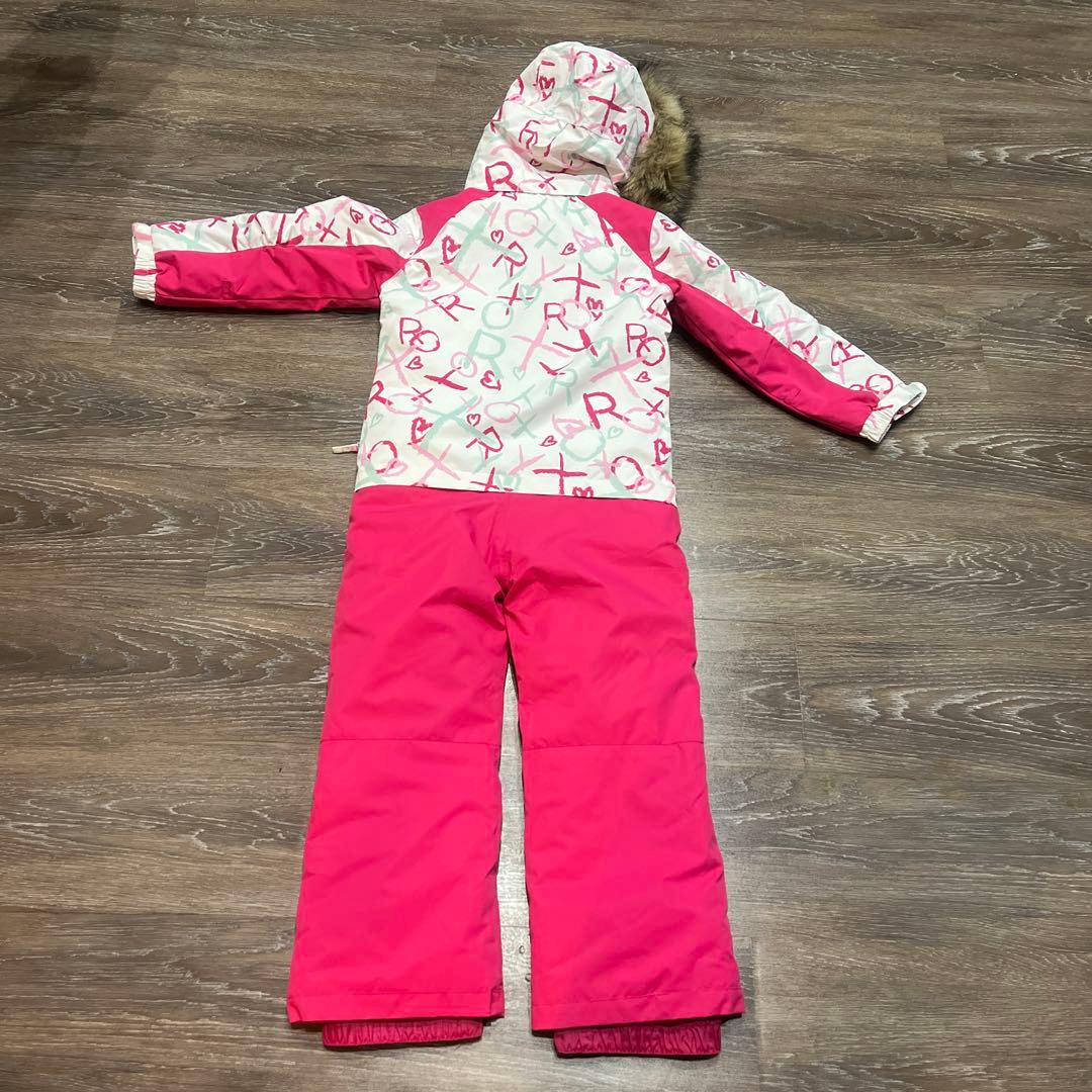 ロキシー　ROXY スキーウェア　6〜7T 120 130つなぎ　雪遊び　女の子