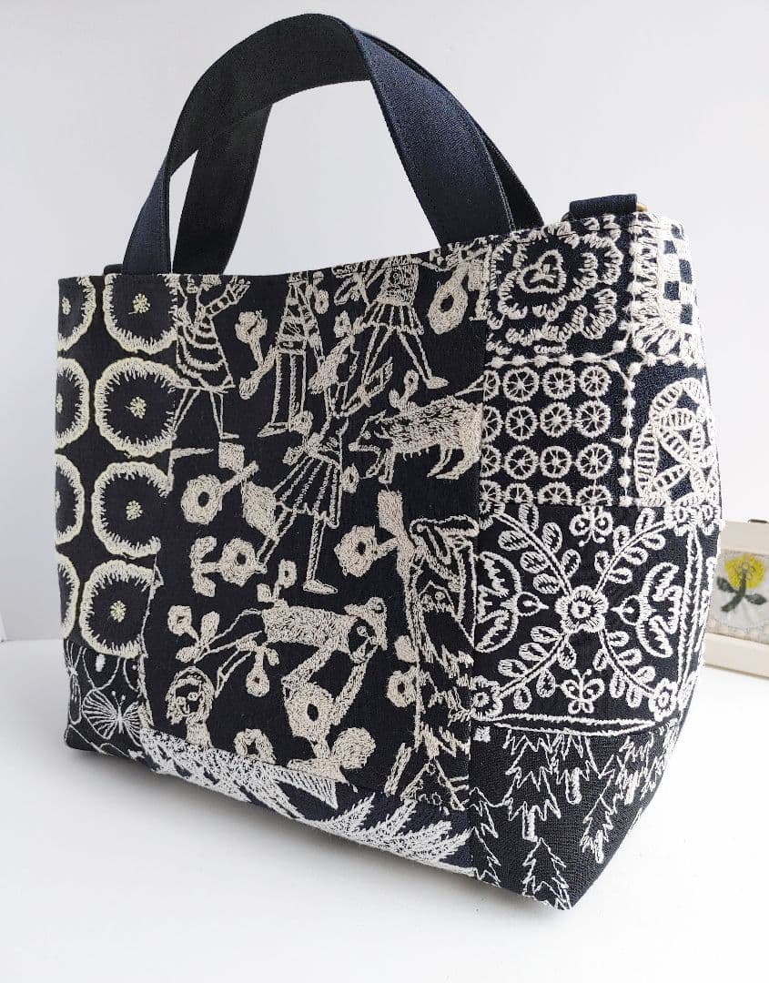 ミナペルホネン　neighborhood　パッチワーク2wayパニーニ風バッグ