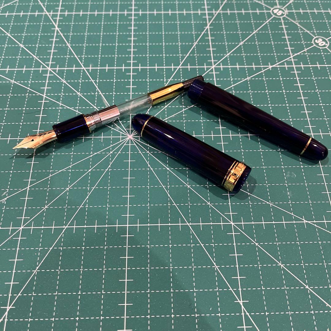 PLATINUM 14K F 万年筆 3776 センチュリー シャルトルブルー