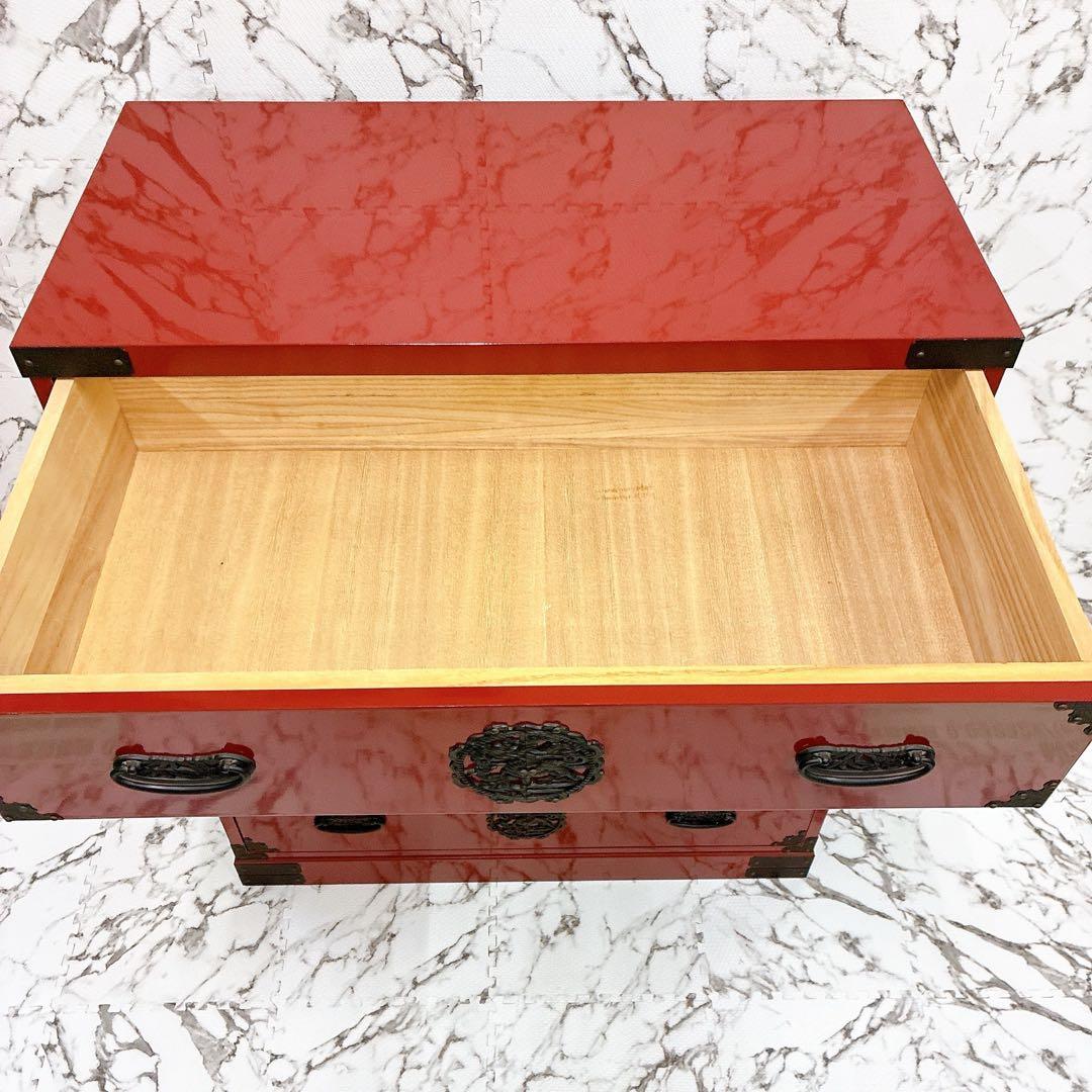 仙台箪笥 五段 赤家具 鉄金具 和箪笥 伝統工芸 和家具