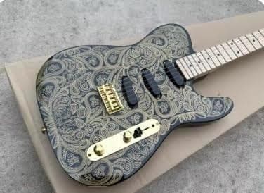 早期終了　新品　激渋ペイスリー柄　テレキャスター