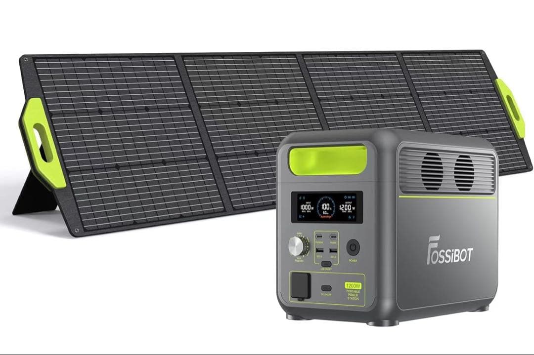 FOSSIBOT ポータブル電源 ソーラーパネルセット