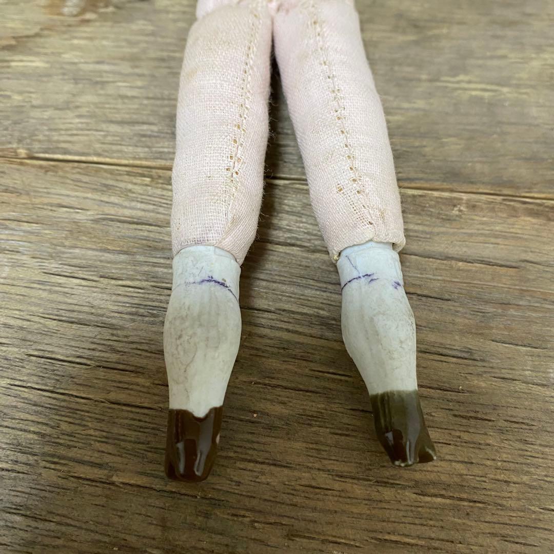 ドイツアンティーク チャイナヘッドドール 18.5cm ブロンド