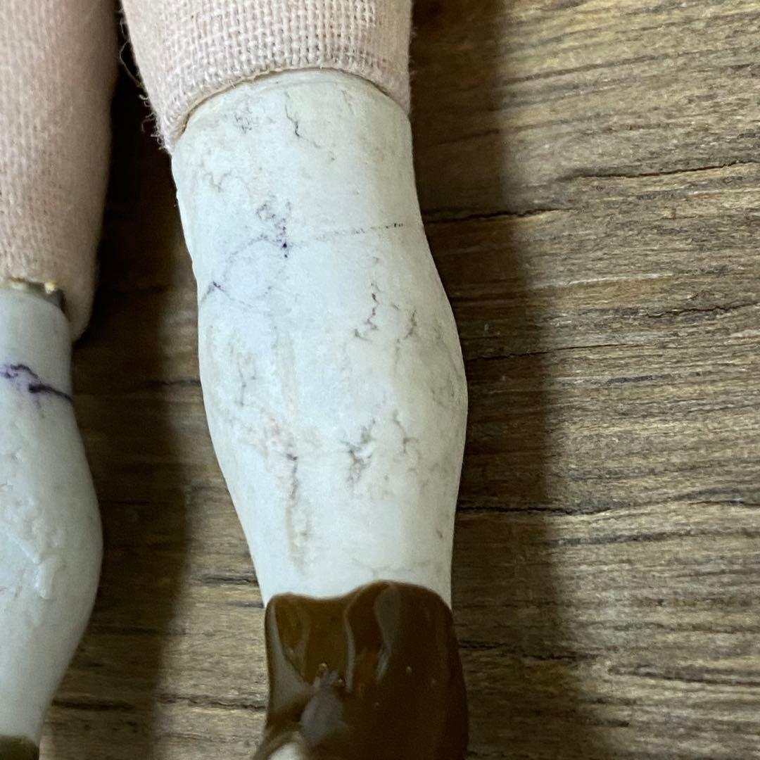 ドイツアンティーク チャイナヘッドドール 18.5cm ブロンド