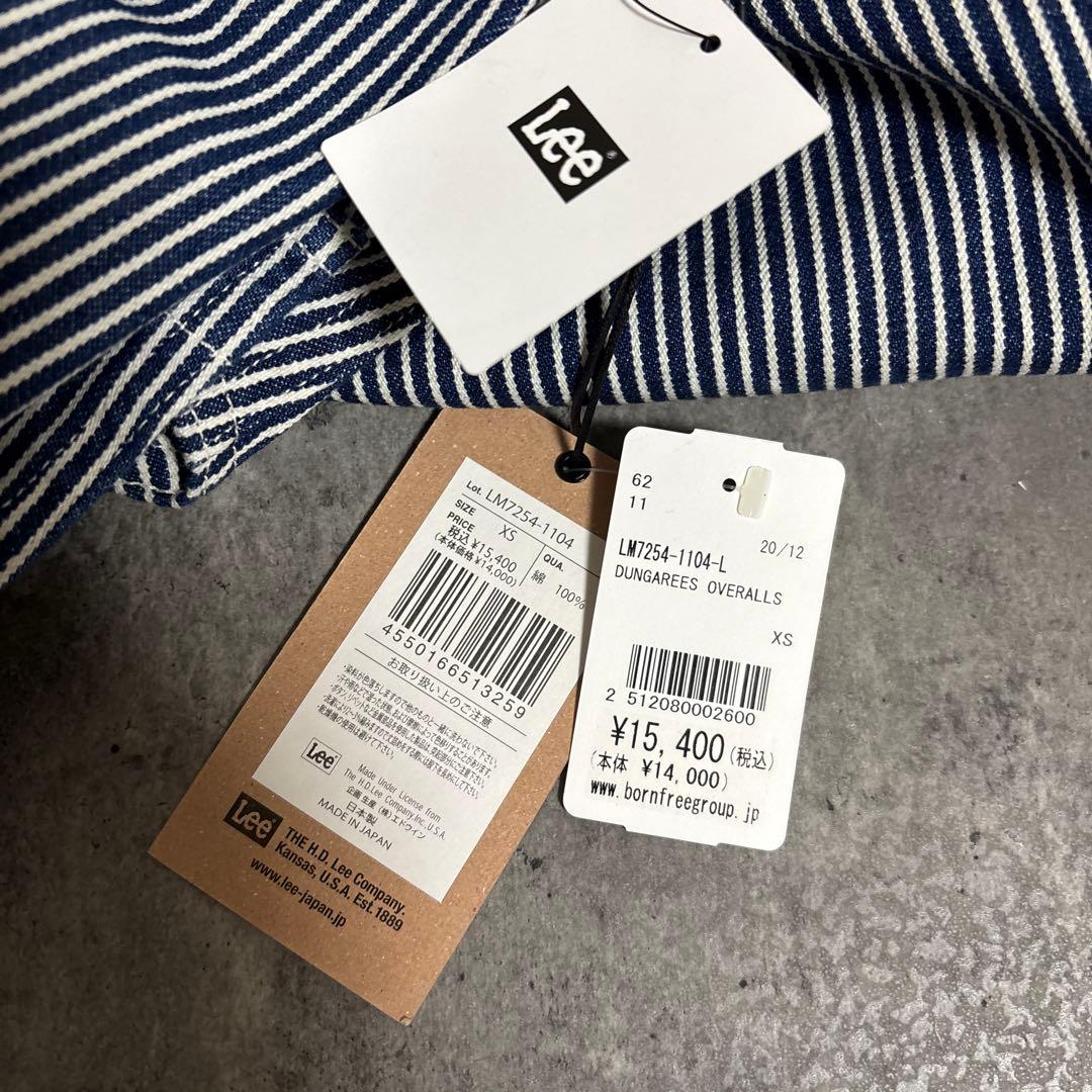 新品　Lee ヒッコリー柄　オーバーオール　XS ユニセックス　男女兼用
