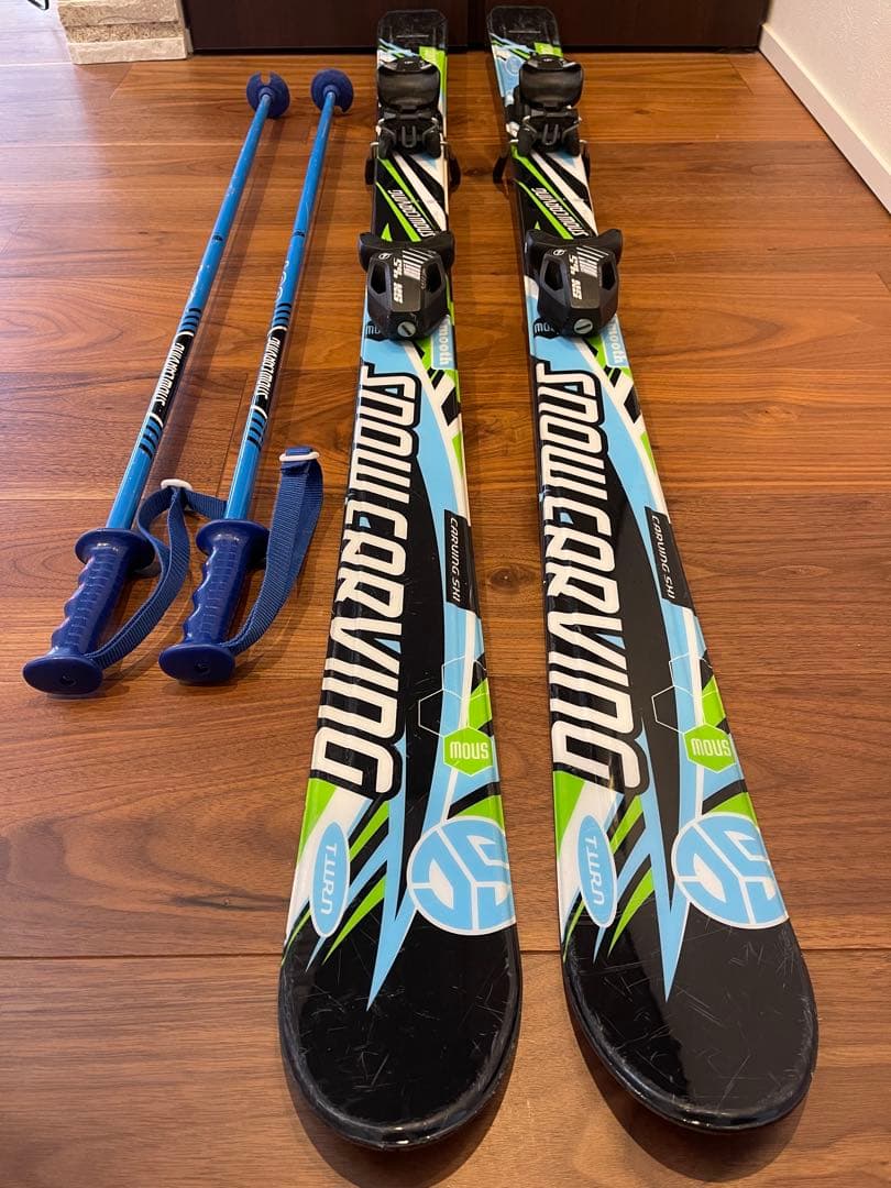  CARVING スノーカービング スキー板130㎝ ストック　セット