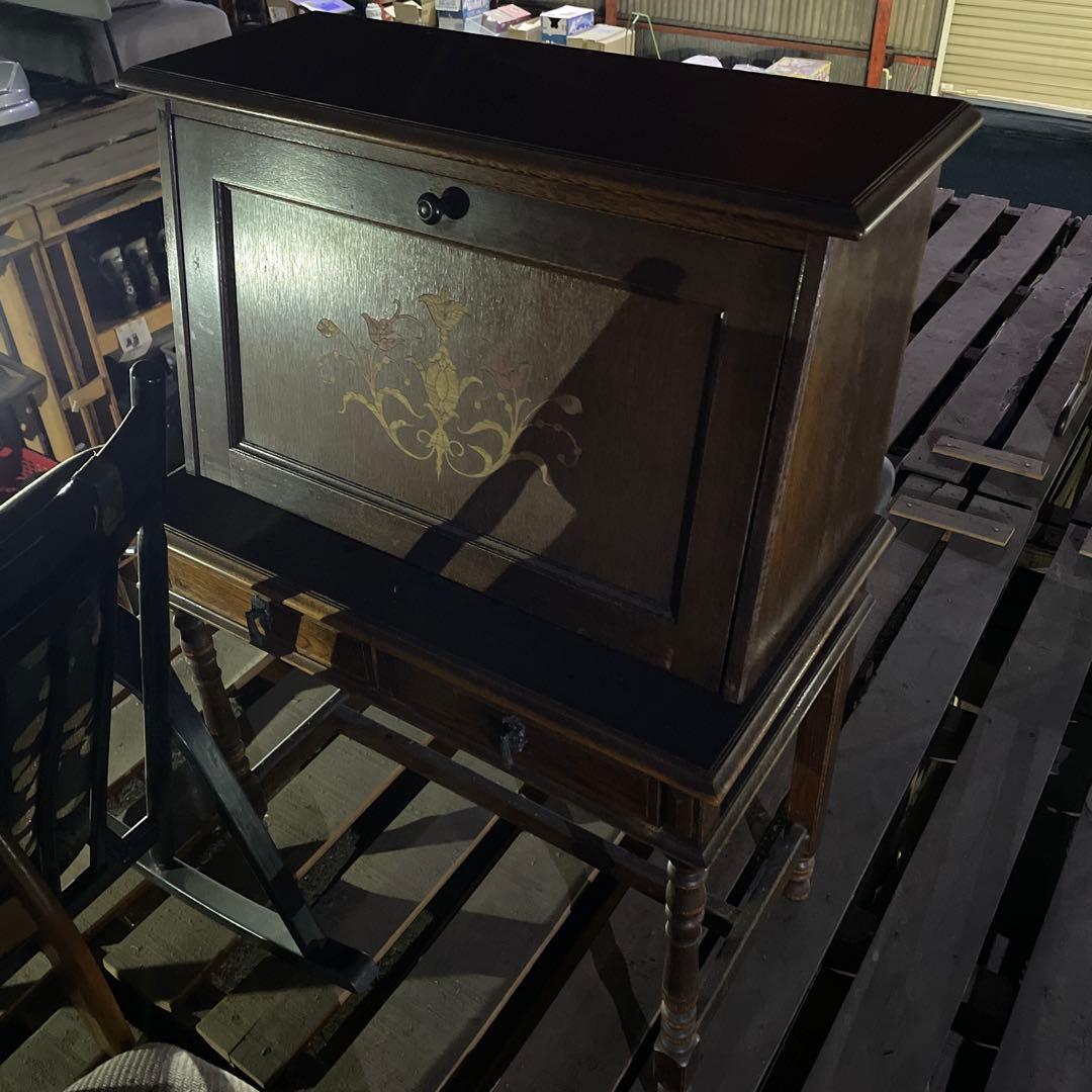 お*ち様 昭和 レトロ 家具 ライティングデスク ライティングビューロー ビュー