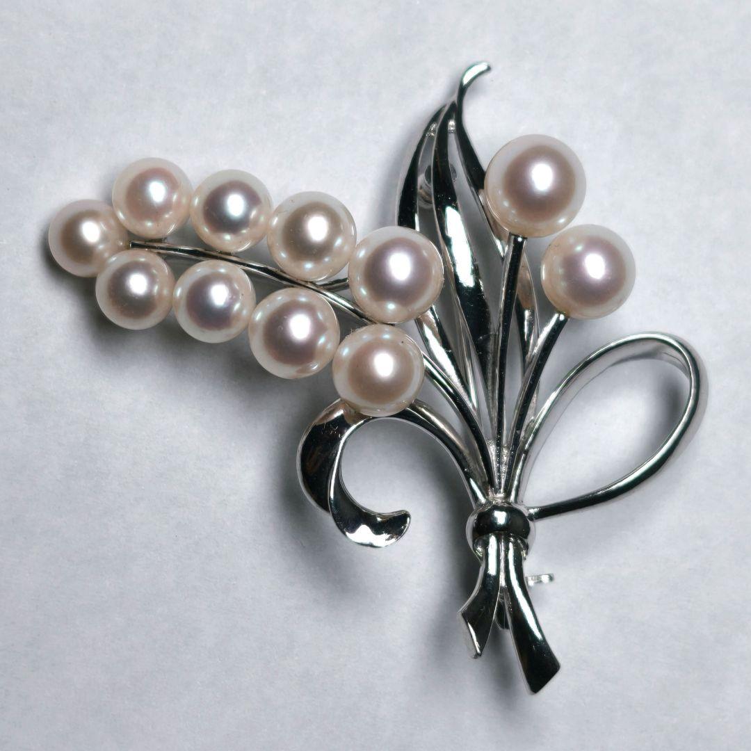 【美品 最高級】ミキモト ブローチ パール 花束 11珠 皇室御用達 箱付き