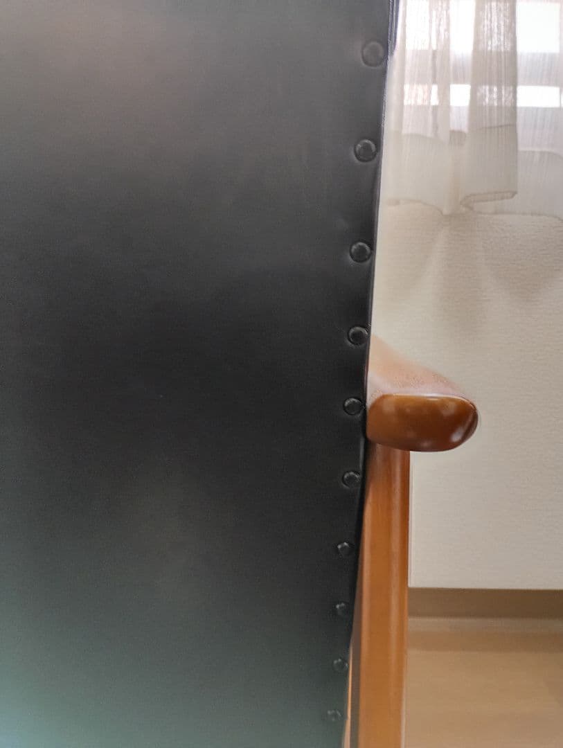 カリモクKチェア 1シーター　ws1150BW 1人掛けソファ 黒　1998年製