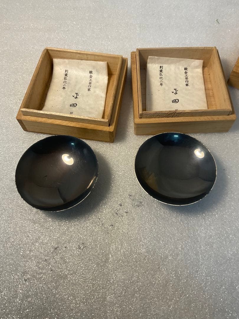銀杯　純銀　50g 杯　盃　2個 木箱付き