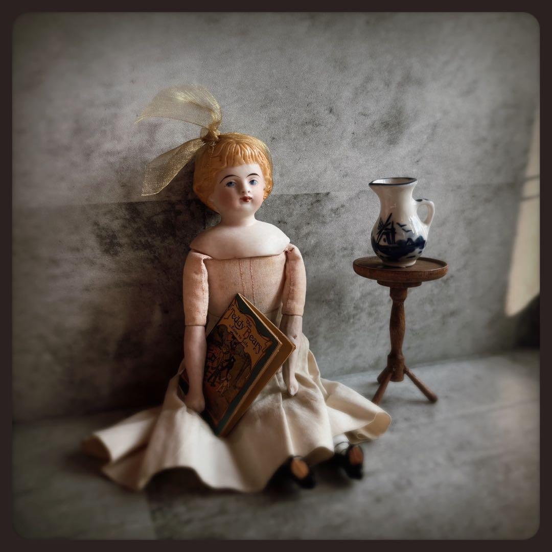 アンティーク　ブロンド　パリアンドール ビスクドール　チャイナヘッドドール