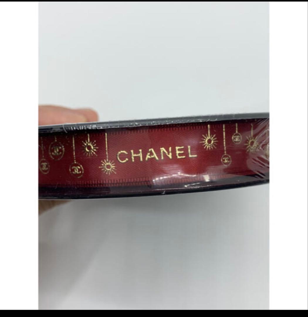 シャネル　限定　リボン　ロール　赤