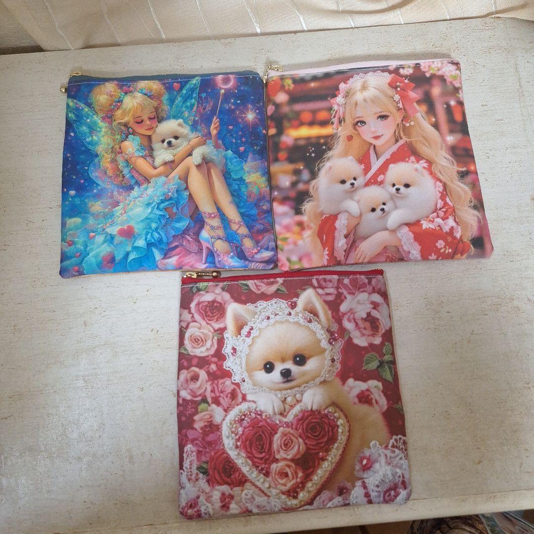 激レアパネル　ハンドメイド　ミニバック　フラットポーチ