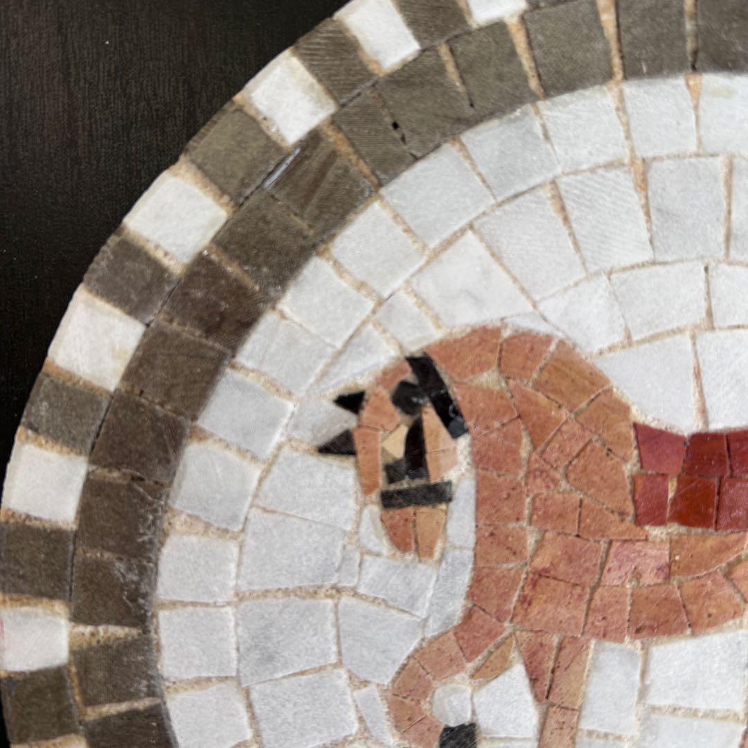 モザイクタイル　チュニジアの伝統工芸　馬　約18cm