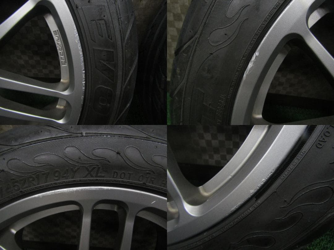 ☆送料込☆バリ溝☆良好品☆ブリヂストン製☆鍛造品☆プロドライブ 17インチ 4本