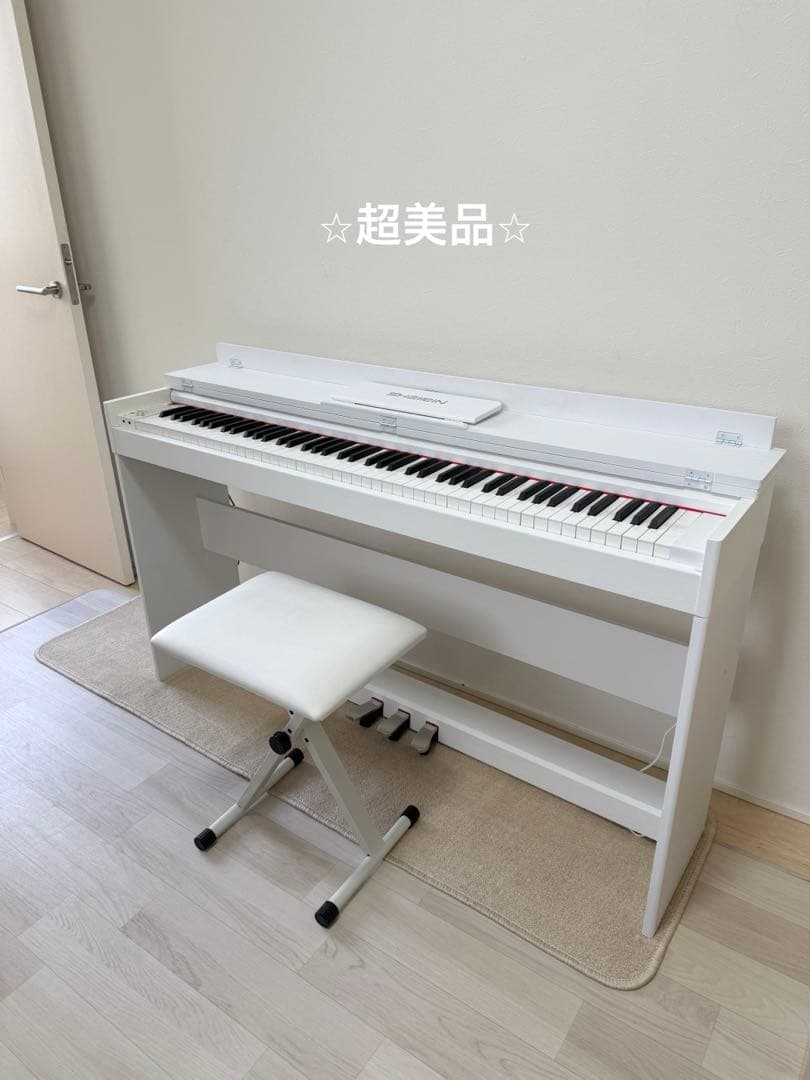 lulu！ホワイトデジタルピアノ88鍵 3ペダル⭐︎電子ピアノ⭐︎超美品⭐︎