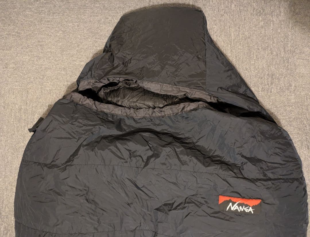 ナンガ×山渓別注　オーロラ 600DX ロング オールブラック シュラフ（中古）