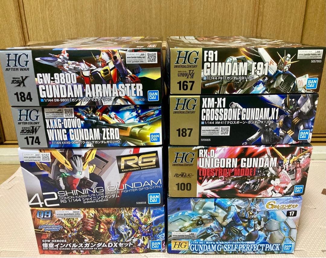 ガンプラ8体セット HG(ハイグレード)RG（リアルグレード）など