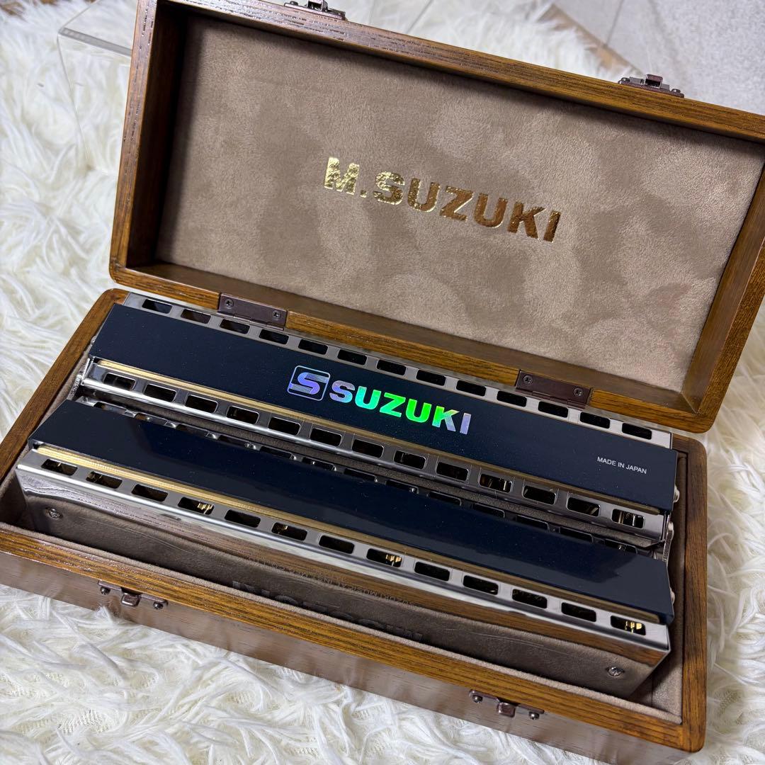 【ほぼ未使用】SUZUKI ダブルベースハーモニカ SDB-29 付属品多数