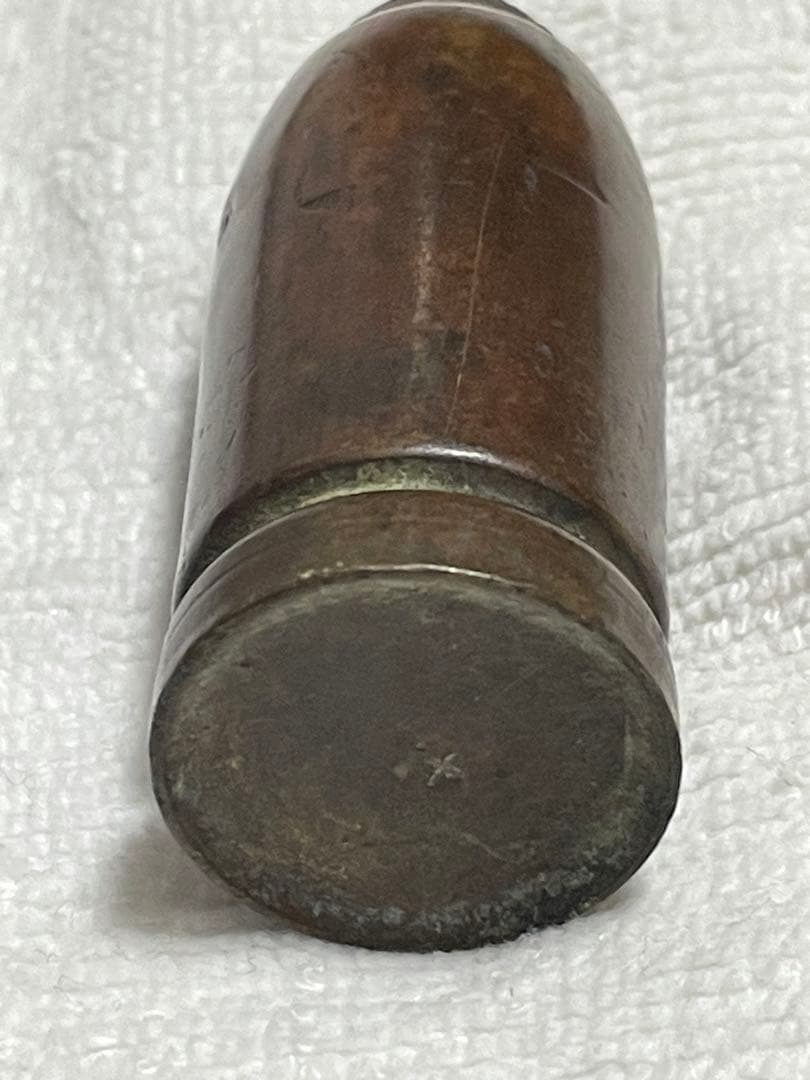 大正天皇即位記念　砲弾型置物　台座付