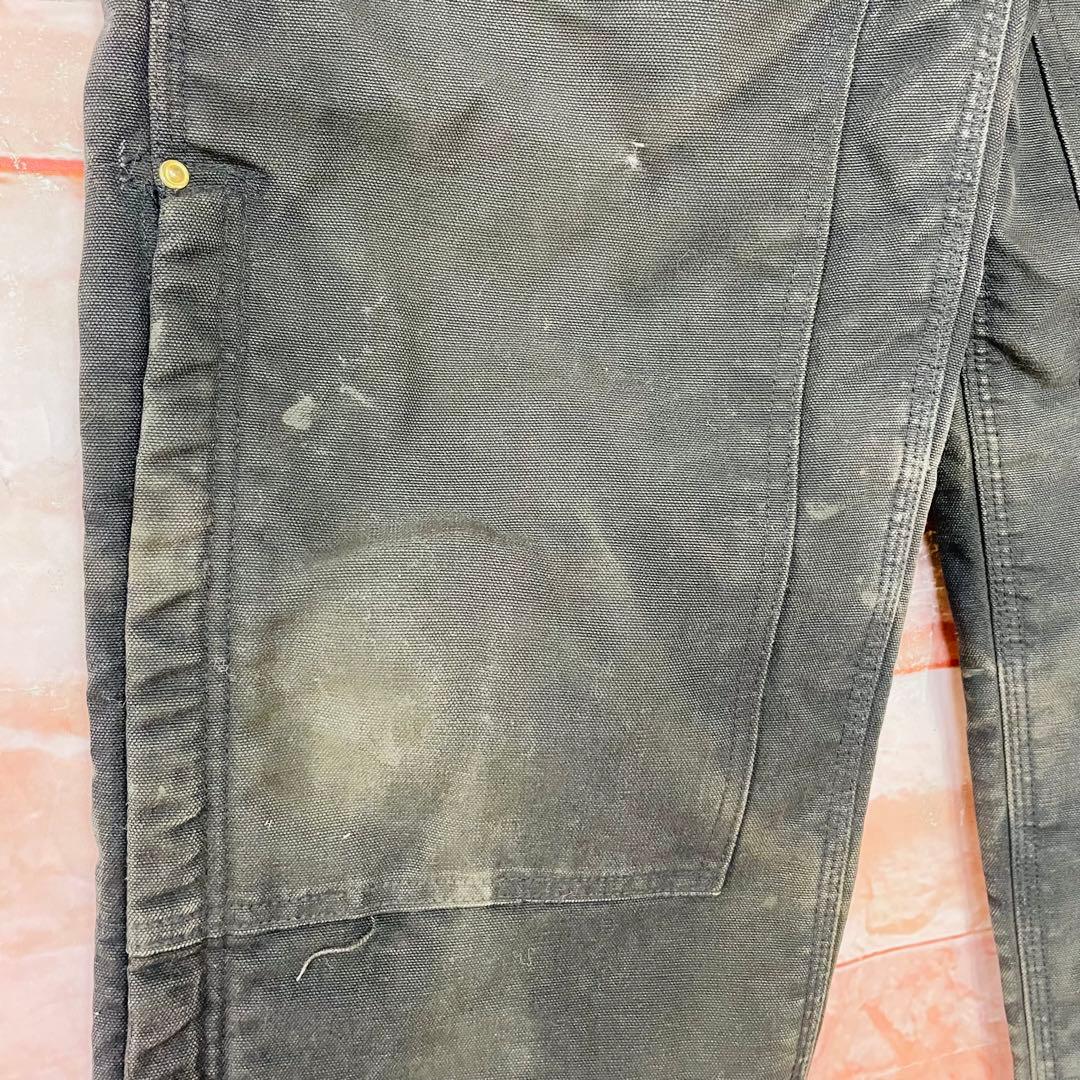 【激レア】カーハートcarhartt ダブルニーオーバーオール　80s星タグL黒