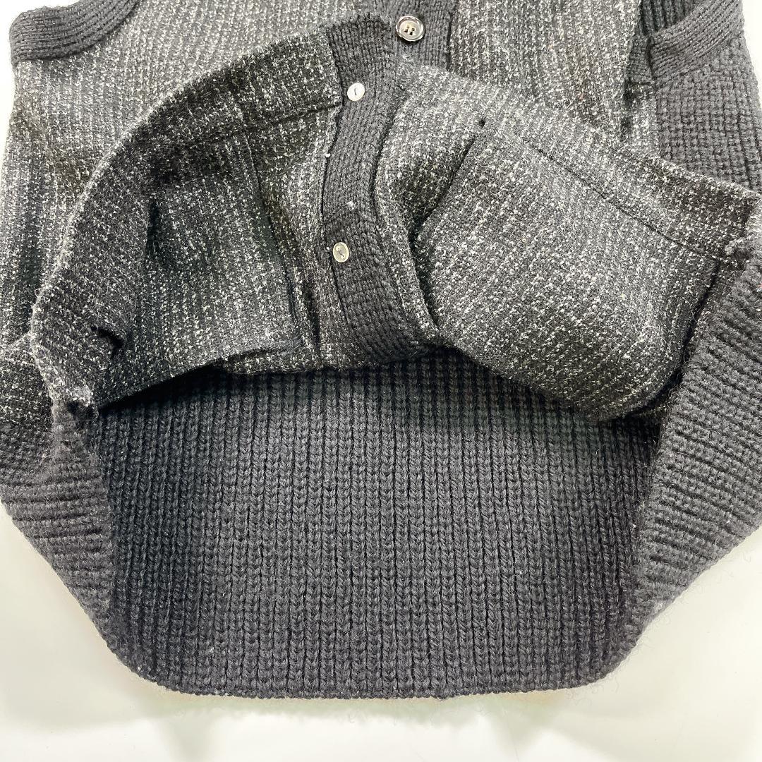 COMME des GARÇONS HOMME ニット ベスト 黒×グレー