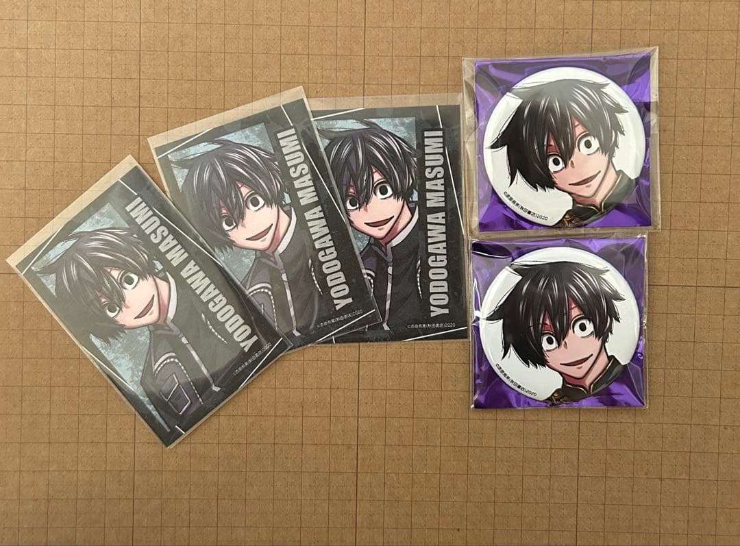 桃源暗鬼 秋田書店 アフターコミケ107 缶バッジ キャラカード 淀川真澄