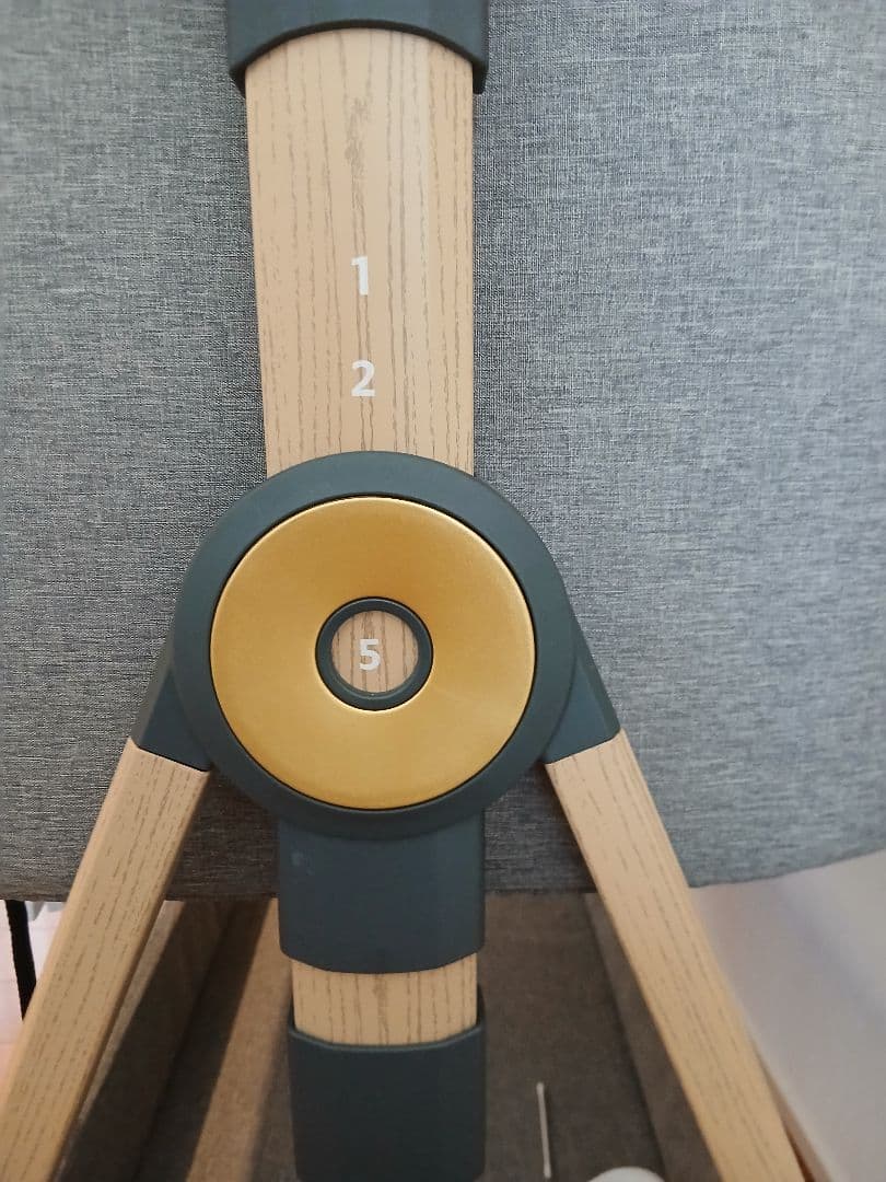 グレー ベビーベッド 下段収納付き