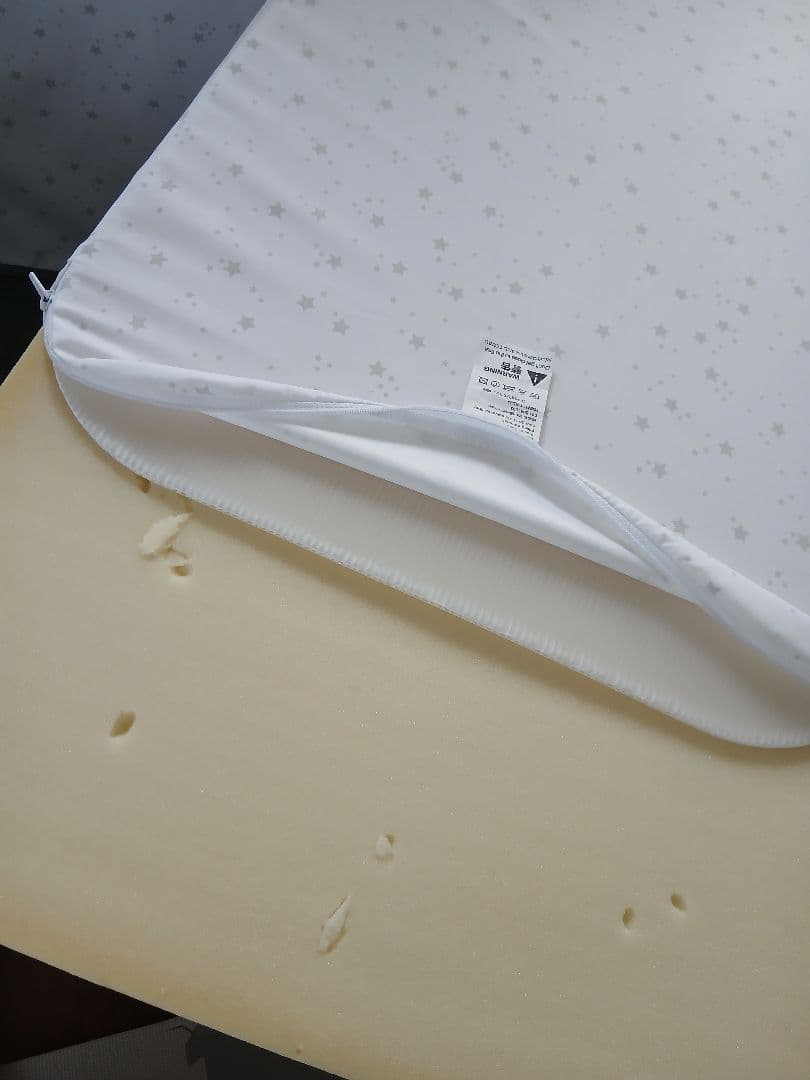 グレー ベビーベッド 下段収納付き