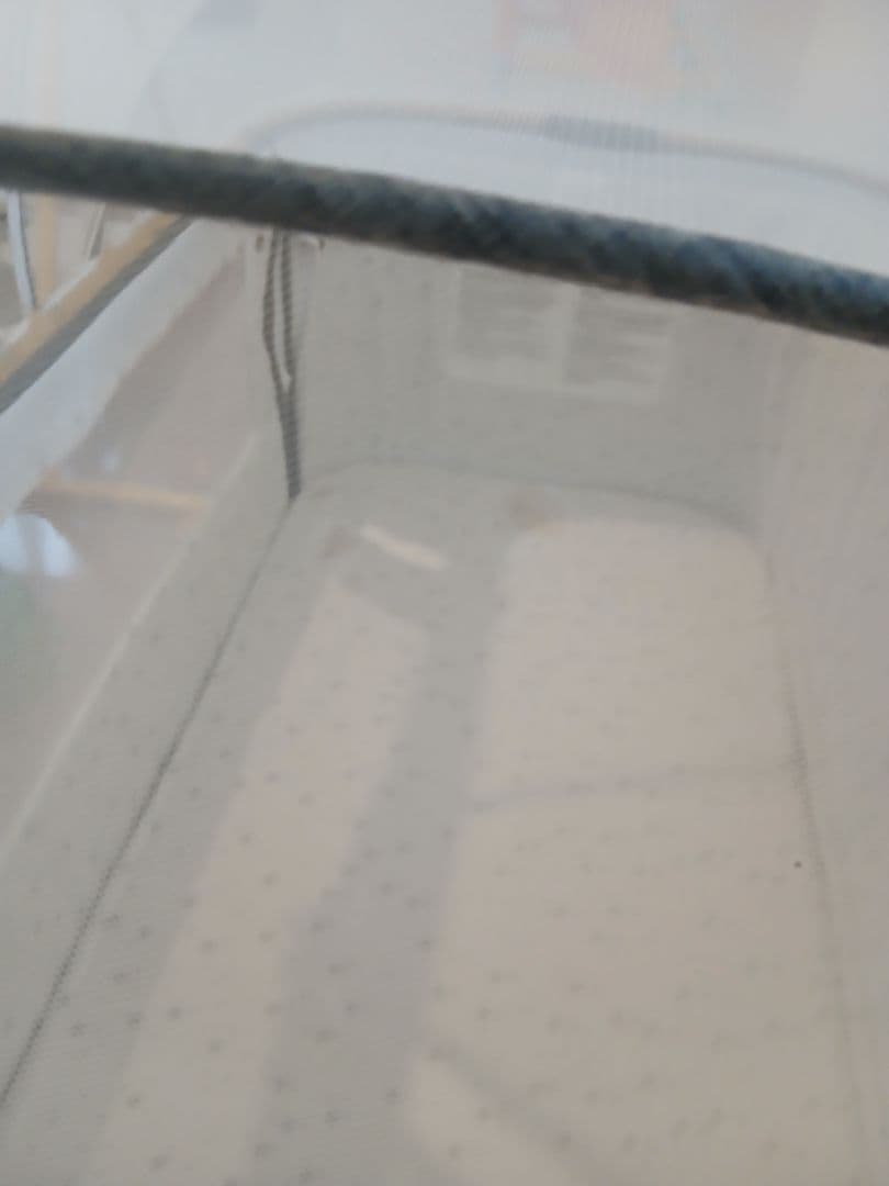 グレー ベビーベッド 下段収納付き