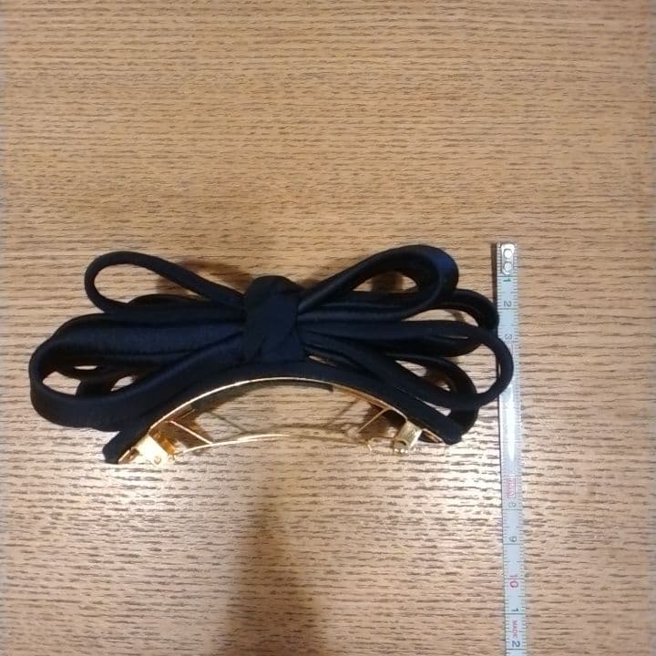 【美品】アレクサンドル ドゥ パリ　リボンバレッタ　紺　ネイビー