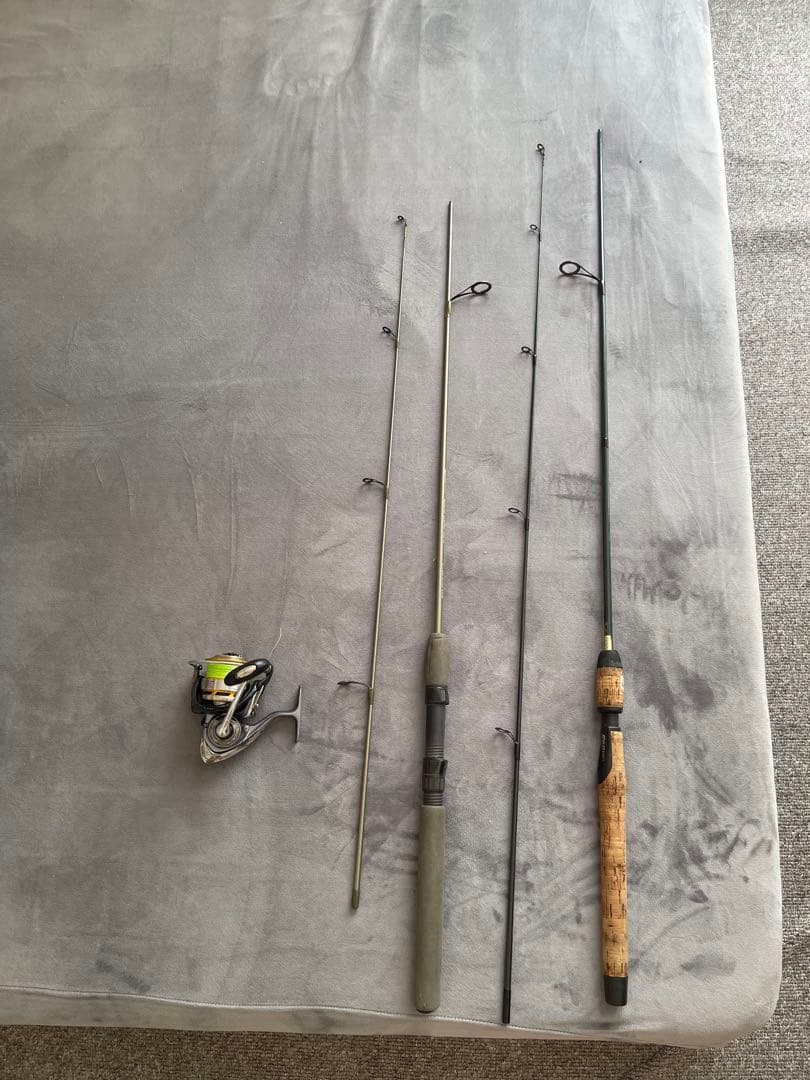 トラウトロッドとスピニングリールセット