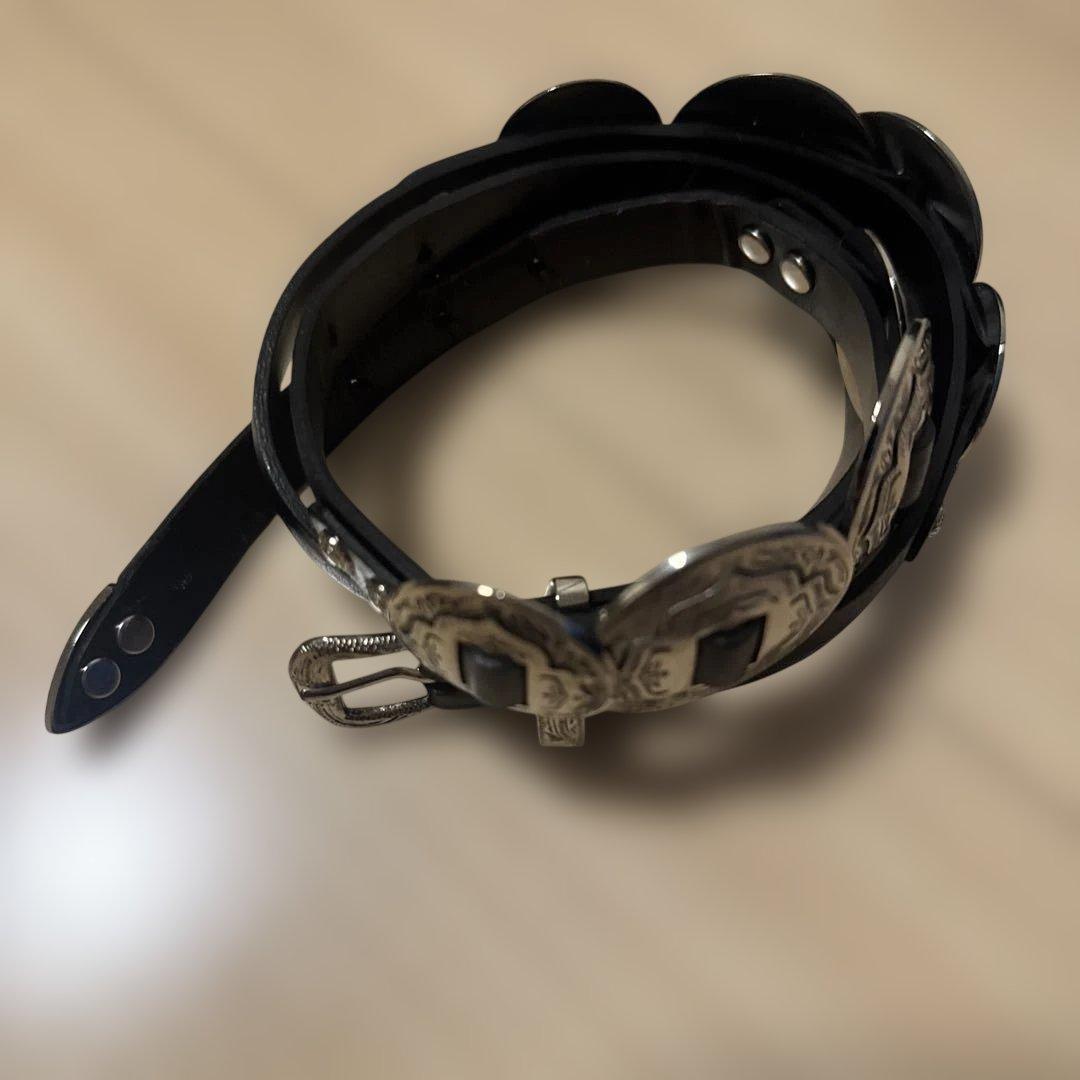 TOGA PULLA トーガ プルラ メタル ダブル バックル レザー ベルト