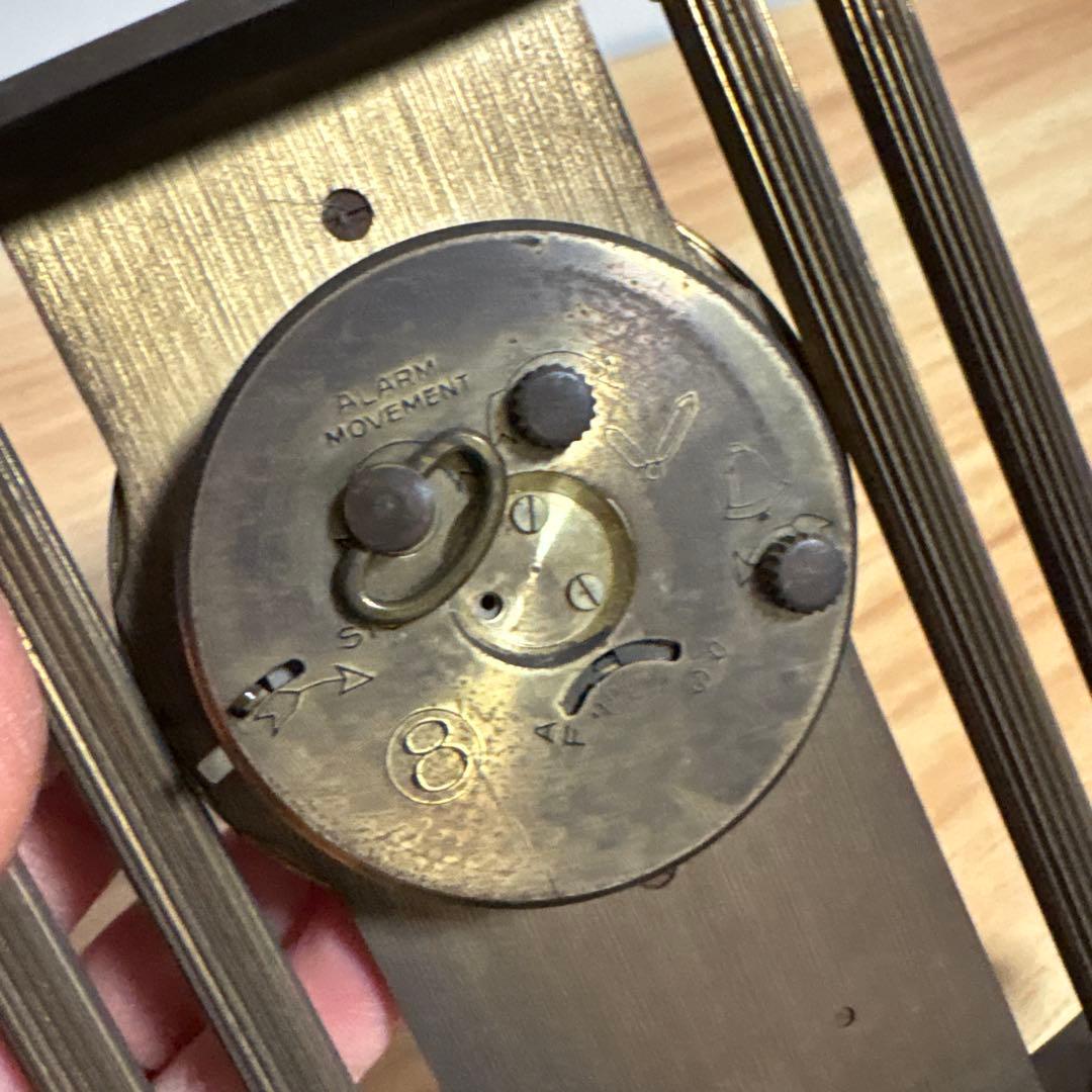 ヴィンテージ真鍮のテーブルクロック