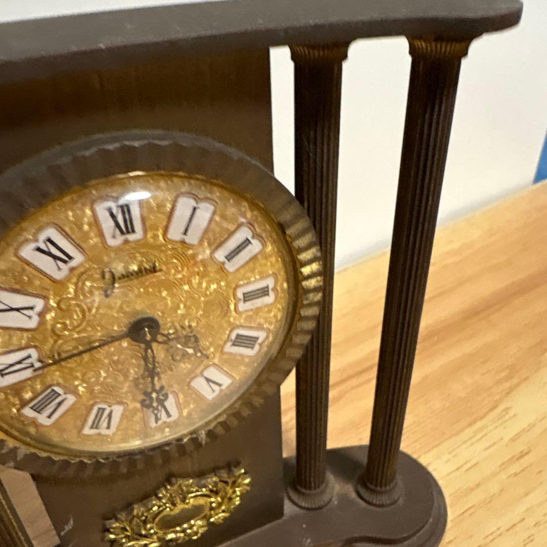 ヴィンテージ真鍮のテーブルクロック