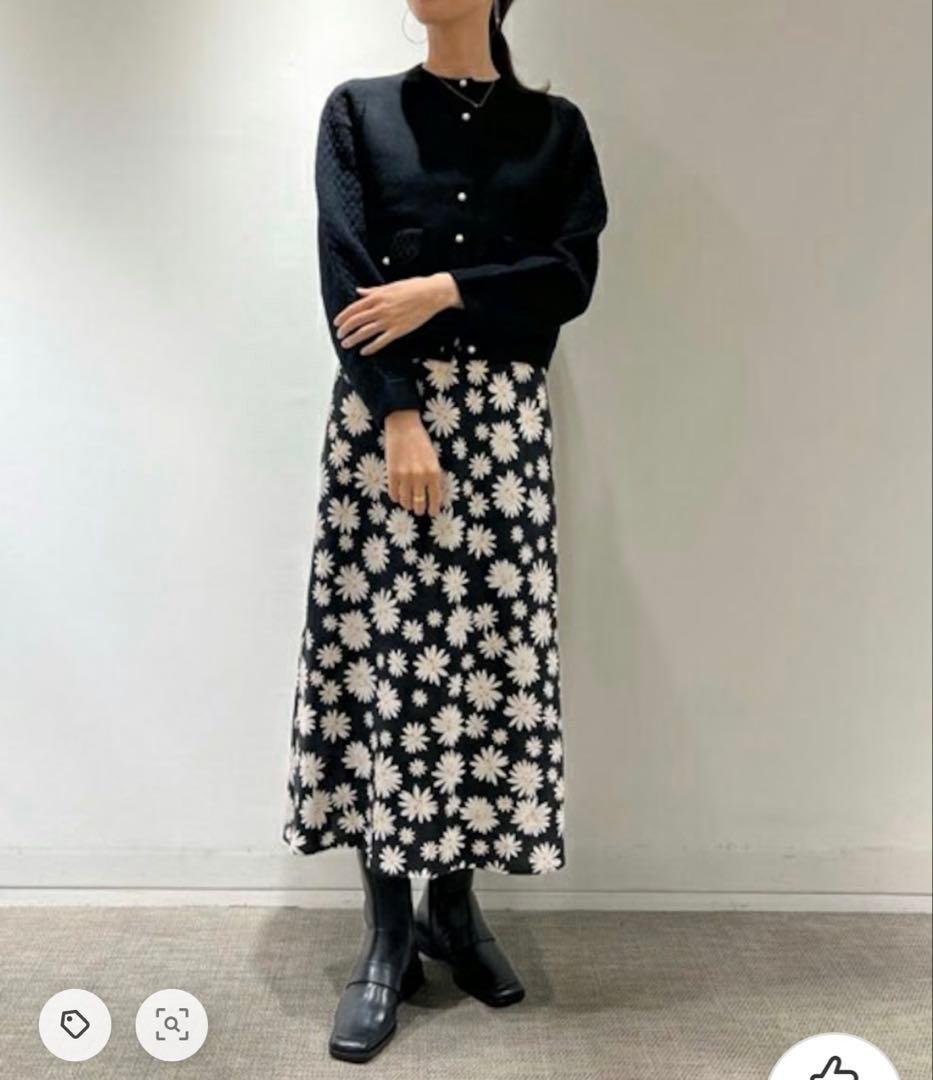 新品タグ付き ボールジィ パールコンビ クルーネック カーディガン定価3.7千円