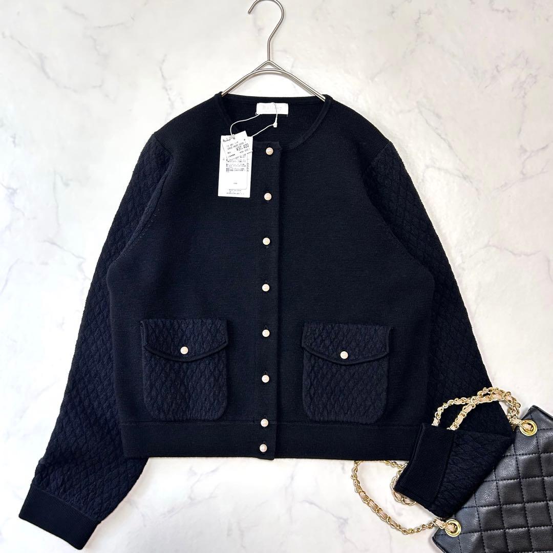 新品タグ付き ボールジィ パールコンビ クルーネック カーディガン定価3.7千円