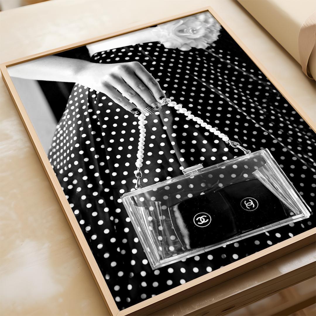 **専用** A2 インテリアポスター モノクロ ドット柄 黒フレーム