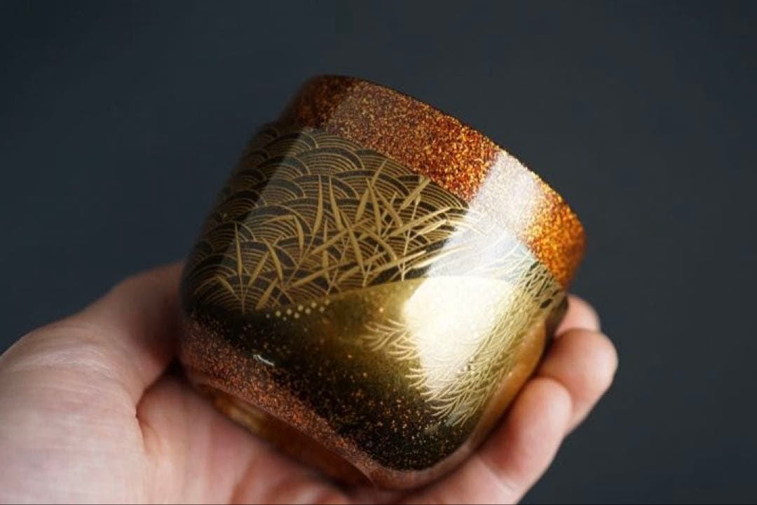 加賀蒔絵師 大下香仙 柳橋 棗 共箱 共布 金蒔絵 梨地 螺鈿細工 漆芸名品